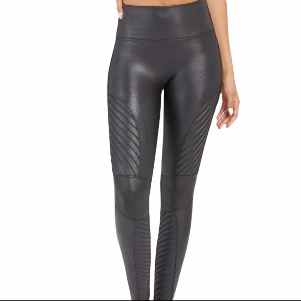 SPANX Moto Faux Leather Leggings